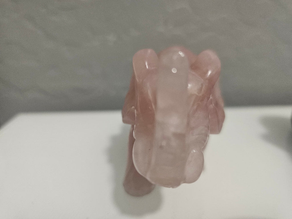 Lucky Rose Quartz Elephant