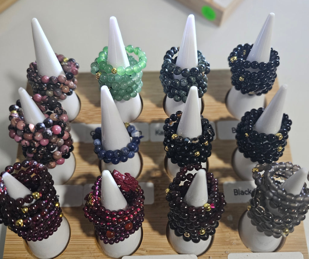 Crystal Adjustable Rings