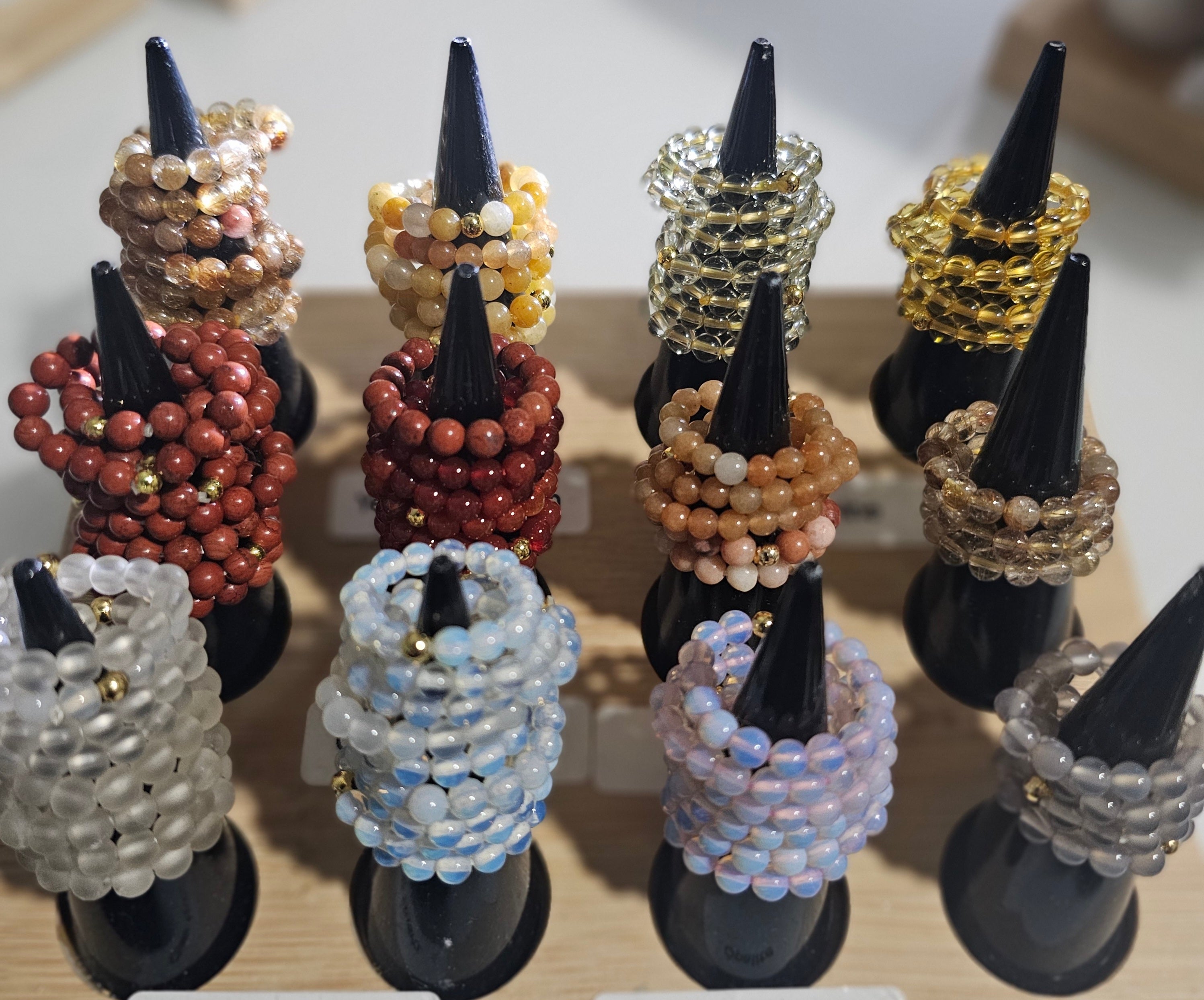 Crystal Adjustable Rings