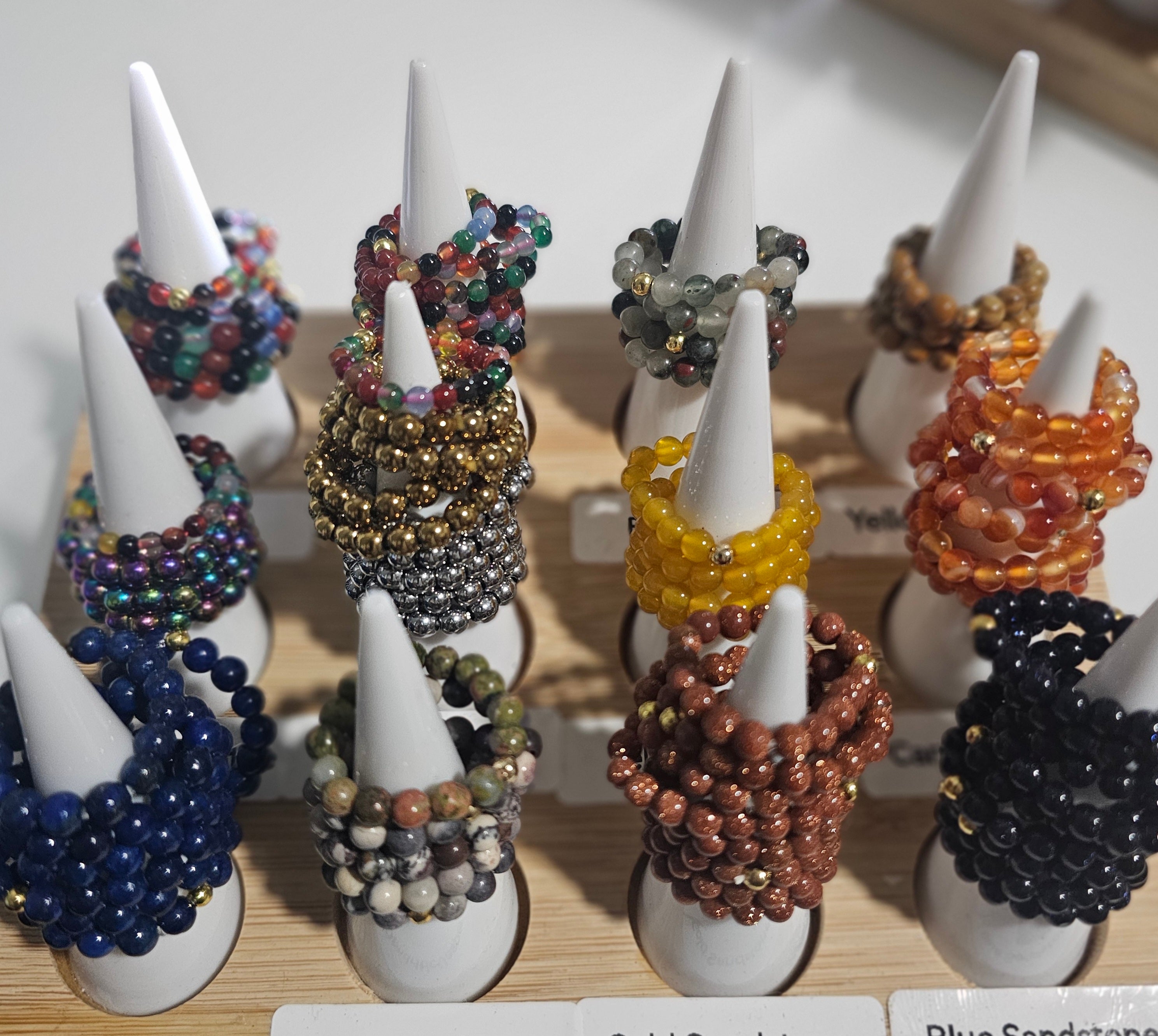 Crystal Adjustable Rings