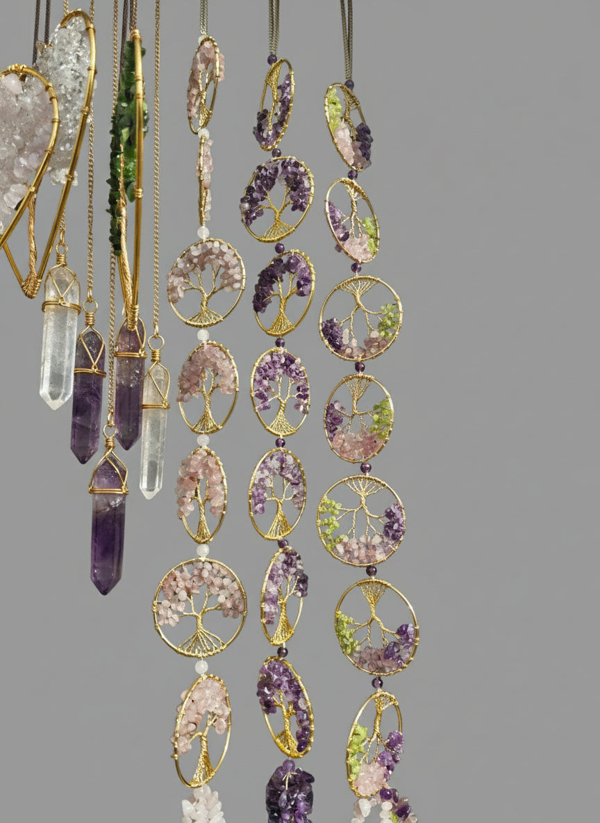 Life tree and moon dream catchers