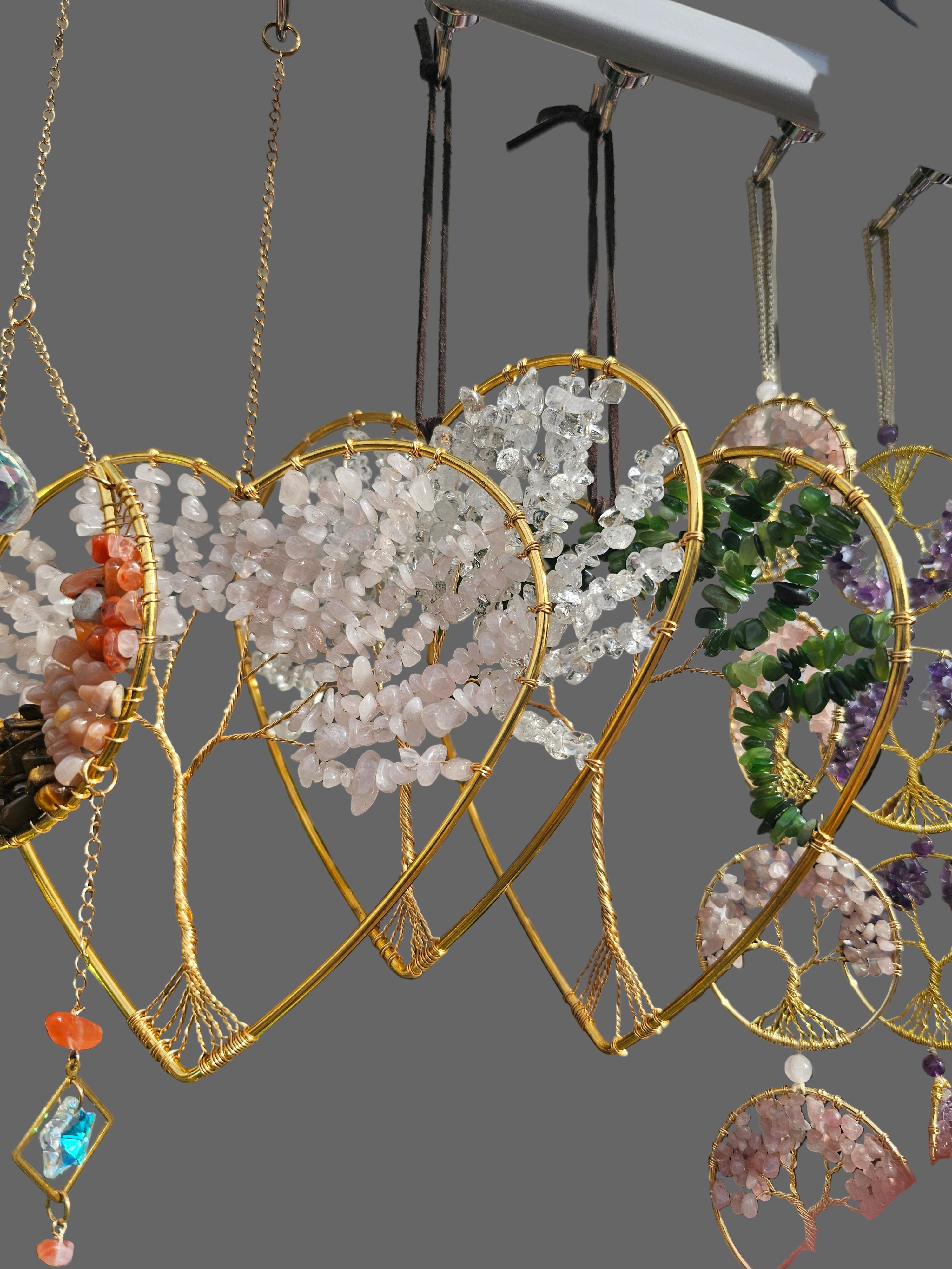 Life tree and moon dream catchers